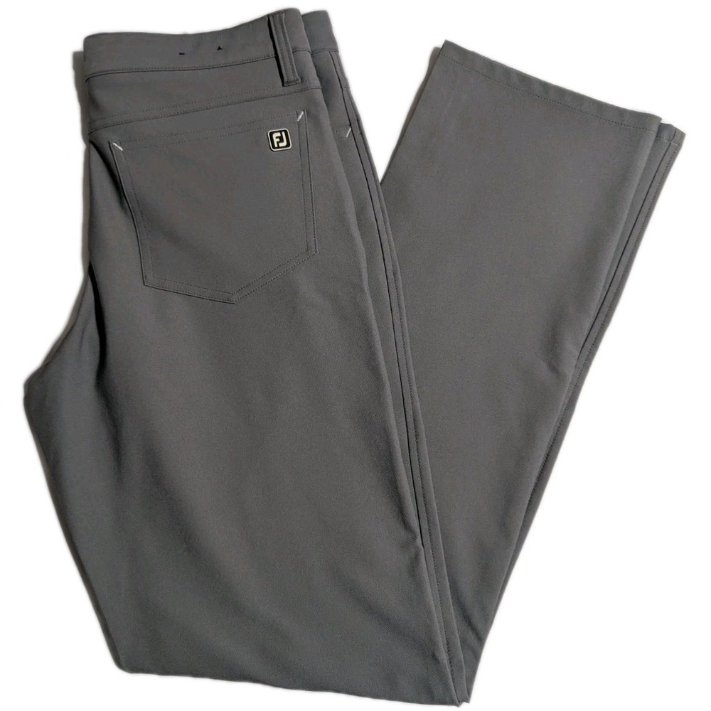 FootJoy Athletic Fit Golf Pants Gray W32 L34 Stretch Performance Trousers NWOT
